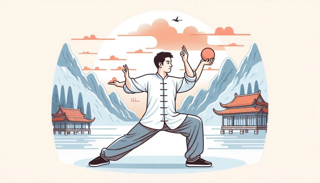 a man doing chen style tai chi