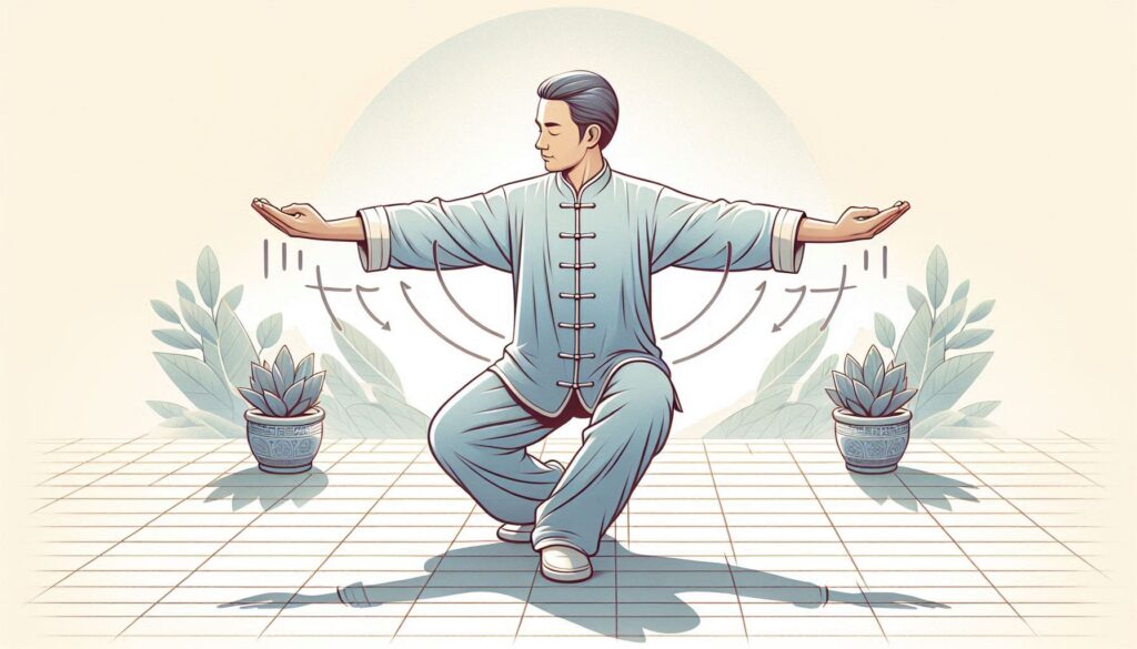 a man doing Wustyle tai chi